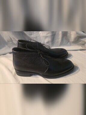 To Boot New York Horace Tumbled Leather Chukka Boot Black Men Size 9.5 NWOB